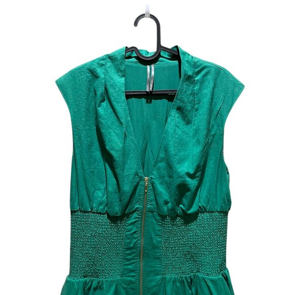 Anthropologie The Tommie Zip Front Mini Shirt Dress Green - Picture 3 of 5